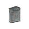 Hello Honey® 12" Distressed Blue Embossed Tin Mail Box